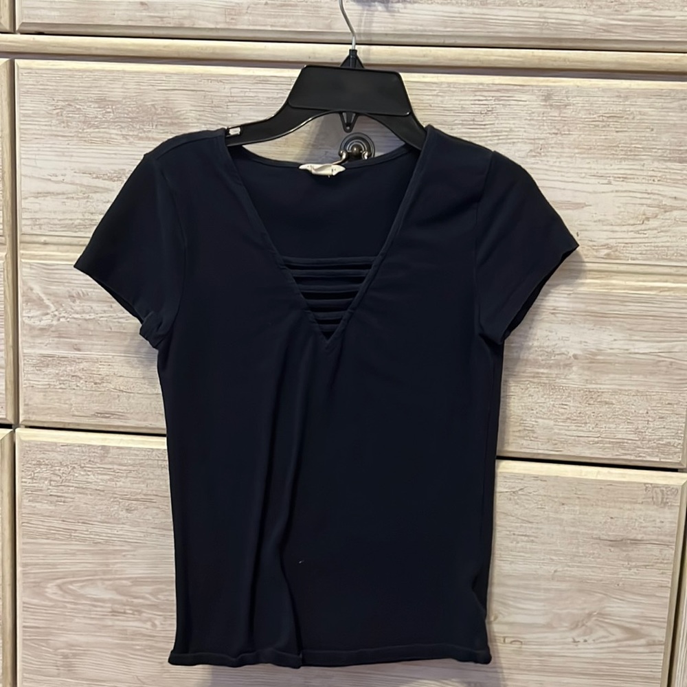 Aeropostale cute ribbed shirt in Navy Blue